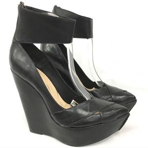 Black platform heels